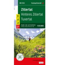 f&b Wanderkarten Zillertal, Wander-, Rad- und Freizeitkarte 1:35.000, freytag & berndt, WK 5152 Freytag-Berndt und Artaria