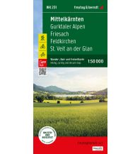 f&b Wanderkarten WK 231 Mittelkärnten, Gurktaler Alpen, Friesach, Feldkirchen, St. Veit an der Glan, Wanderkarte 1:50.000 Freytag-Berndt und Artaria