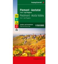 f&b Road Maps Piemont - Aostatal, Straßen- und Freizeitkarte 1:150.000, freytag & berndt Freytag-Berndt und ARTARIA