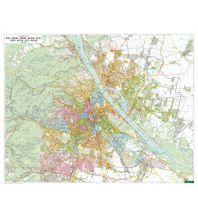 f&b City Maps Wandkarte: Wien 1:20.000, Bezirke farbig Freytag-Berndt und Artaria