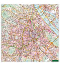 f&b City Maps Wandkarte: Wien 1:20.000, Bezirke rosa Freytag-Berndt und Artaria