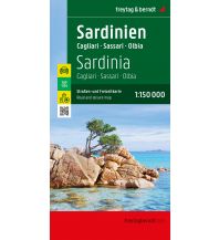 f&b Road Maps Sardinien, Straßen- und Freizeitkarte 1:150.000, freytag & berndt Freytag-Berndt und Artaria