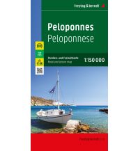 f&b Straßenkarten Peloponnes, Straßen- und Freizeitkarte 1:150.000, freytag & berndt Freytag-Berndt und Artaria