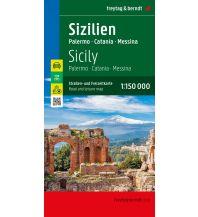 f&b Straßenkarten Sizilien, Straßen- und Freizeitkarte 1:150.000, freytag & berndt Freytag-Berndt und Artaria