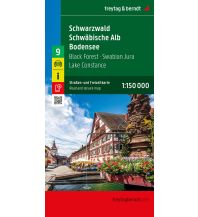 f&b Straßenkarten Schwarzwald - Schwäbische Alb - Bodensee, Straßen- und Freizeitkarte 1:150.000, freytag & berndt Freytag-Berndt und Artaria