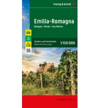 f&b Road Maps Emilia Romagna, Straßen- und Freizeitkarte 1:150.000, freytag & berndt Freytag-Berndt und Artaria