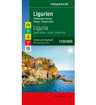 f&b Straßenkarten Ligurien, Straßen- und Freizeitkarte 1:150.000, freytag & berndt Freytag-Berndt und Artaria