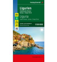 f&b Straßenkarten Ligurien, Straßen- und Freizeitkarte 1:150.000, freytag & berndt Freytag-Berndt und Artaria