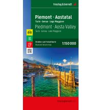 f&b Road Maps Piemont - Aostatal, Straßen- und Freizeitkarte 1:150.000, freytag & berndt Freytag-Berndt und Artaria