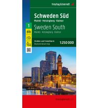 f&b Road Maps Schweden Süd, Straßen- und Freizeitkarte 1:250.000, freytag & berndt Freytag-Berndt und Artaria