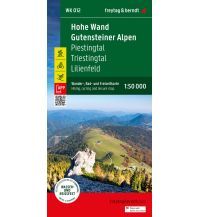 f&b Wanderkarten WK 012 Hohe Wand - Schneebergland - Gutensteiner Alpen - Piestingtal - Lilienfeld - Triestingtal - Berndorf, Wanderkarte 1:50.000 Freytag-Berndt und Artaria