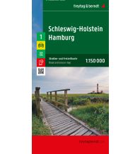 f&b Straßenkarten Schleswig-Holstein - Hamburg, Straßen- und Freizeitkarte 1:150.000, freytag & berndt Freytag-Berndt und Artaria