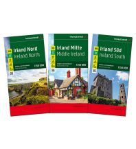 f&b Road Maps Irland-Set, Autokarte 1:150.000, 3 Blätter in Kunststoff-Hülle Freytag-Berndt und Artaria