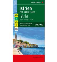 f&b Road Maps Istrien, Straßen- und Freizeitkarte 1:100.000, freytag & berndt Freytag-Berndt und Artaria