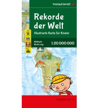 f&b Stadtpläne Weltkarte für Kinder, 1:20.000.000, Poster metallbestäbt, freytag & berndt Freytag-Berndt und Artaria