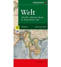 Weltkarten Weltkarte: Aktuelle politische Karte in historischem Stil, 1:20.000.000, gefaltet, freytag & berndt Freytag-Berndt und Artaria