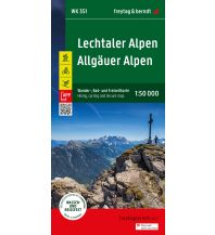 f&b Wanderkarten Lechtaler Alpen - Allgäuer Alpen, Wander-, Rad- und Freizeitkarte 1:50.000, freytag & berndt, WK 351 Freytag-Berndt und Artaria