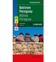 f&b Road Maps Bolivien - Paraguay, Straßenkarte 1:1.800.000, freytag & berndt Freytag-Berndt und Artaria