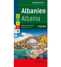 f&b Straßenkarten Albanien, Straßen- und Freizeitkarte 1:150.000, freytag & berndt Freytag-Berndt und Artaria