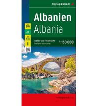 f&b Road Maps Albanien, Straßen- und Freizeitkarte 1:150.000, freytag & berndt Freytag-Berndt und Artaria