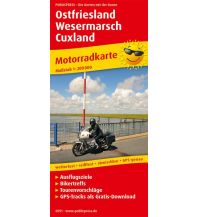 f&b Road Maps Ostfriesland - Wesermarsch - Cuxland, Motorradkarte 1:200.000 Freytag-Berndt und ARTARIA