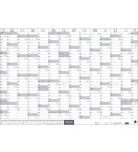 Kalender Mega-Posterplaner silber 2025 Athesia Kalenderverlag