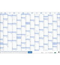 Calendars Mega-Posterplaner blau 2025 Athesia Kalenderverlag