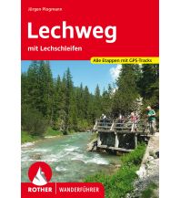 Long Distance Hiking Rother Wanderführer Lechweg mit Lechschleifen Bergverlag Rother