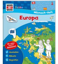 Kinderbücher und Spiele WAS IST WAS Junior Mitmach-Heft. Europa. Spiele, Rätsel, Sticker Tessloff Verlag