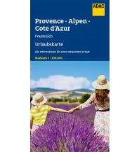 ADAC Urlaubskarte F Provence, Französiche Alpen, Cote d'Azur 1:200 000 ADAC Verlag