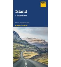 Road Maps ADAC Länderkarte Island 1:600.000 ADAC Verlag