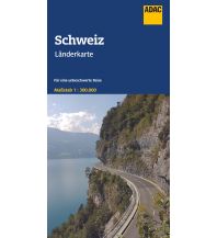 Road Maps ADAC Länderkarte Schweiz 1:300.000 ADAC Verlag