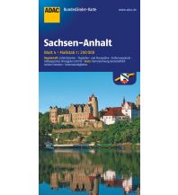 Road Maps Germany ADAC BundesländerKarte Deutschland Blatt 4 Sachsen-Anhalt 1:250 000 ADAC Verlag