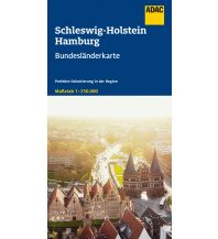 ADAC BundesländerKarte Deutschland Blatt 1 Schleswig-Holstein, Hamburg ADAC Verlag