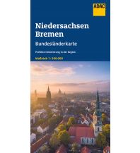 Road Maps Germany ADAC Bundesländerkarte Deutschland Blatt 03 Niedersachsen/Bremen 1:300 000 ADAC Verlag