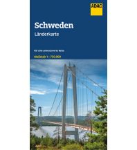 Straßenkarten ADAC Länderkarte Schweden 1:750.000 ADAC Verlag