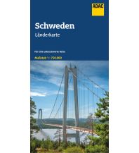 Road Maps ADAC Länderkarte Schweden 1:750.000 ADAC Verlag