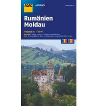 Road Maps Romania ADAC LänderKarte Rumänien, Moldau 1:750 000 ADAC Verlag
