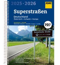 Road & Street Atlases ADAC Superstraßen Autoatlas 2025/2026 Deutschland 1:200.000, Österreich, Schweiz 1:300.000 mit Europa 1:4,5 Mio. ADAC Verlag