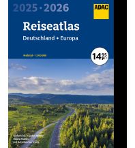 Road & Street Atlases ADAC Reiseatlas 2025/2026 Deutschland 1:200.000, Europa 1:4,5 Mio. ADAC Verlag