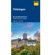 Straßenkarten Deutschland ADAC Bundesländerkarte Deutschland 08 Thüringen 1:250.000 Mairs Geographischer Verlag Kurt Mair GmbH. & Co.