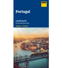 Road Maps Portugal ADAC Länderkarte Portugal 1:300.000 ADAC Verlag