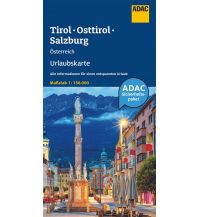 Road Maps ADAC Urlaubskarte Österreich: Tirol, Osttirol, Salzburg 1:150 000 ADAC Verlag