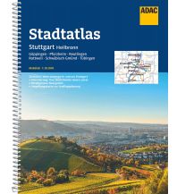 Road & Street Atlases ADAC Stadtatlas Stuttgart/Heilbronn 1:20 000 ADAC Verlag