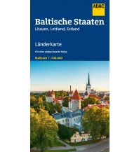 ADAC LänderKarte Baltische Staaten 1:700 000 ADAC Verlag