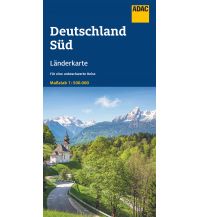 Straßenkarten ADAC Länderkarte Deutschland Süd 1:500 000 ADAC Verlag