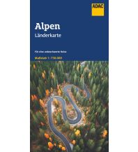 Road Maps ADAC Länderkarte Alpen 1:750.000 ADAC Verlag