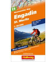 Cycling Maps Engadin-St. Moritz, 1:50 000 Hallwag Verlag