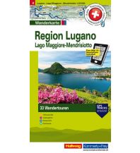 Wanderkarten Schweiz & FL Region Lugano, Mendrisiotto Hallwag Verlag