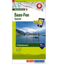 Wanderkarten Schweiz & FL Hallwag Wanderkarte Saas Fee Hallwag Verlag